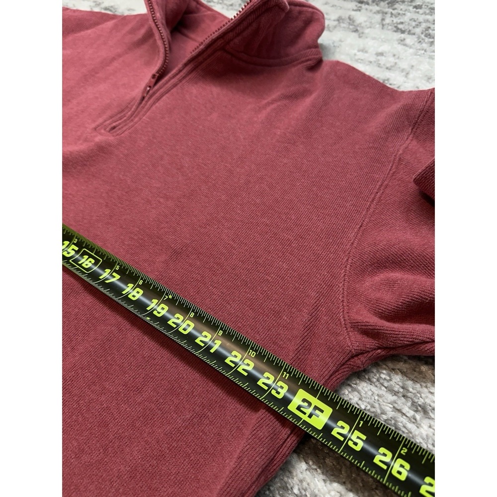 ORVIS Men's Pullover 1/4 Zip Red Grey Sweater Size Large 100% Cotton Lot of 2 - Picture 8 of 15
